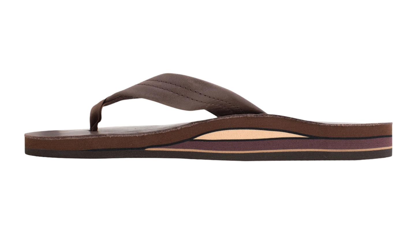 Rainbow Men's Double Layer Classic Leather Sandal