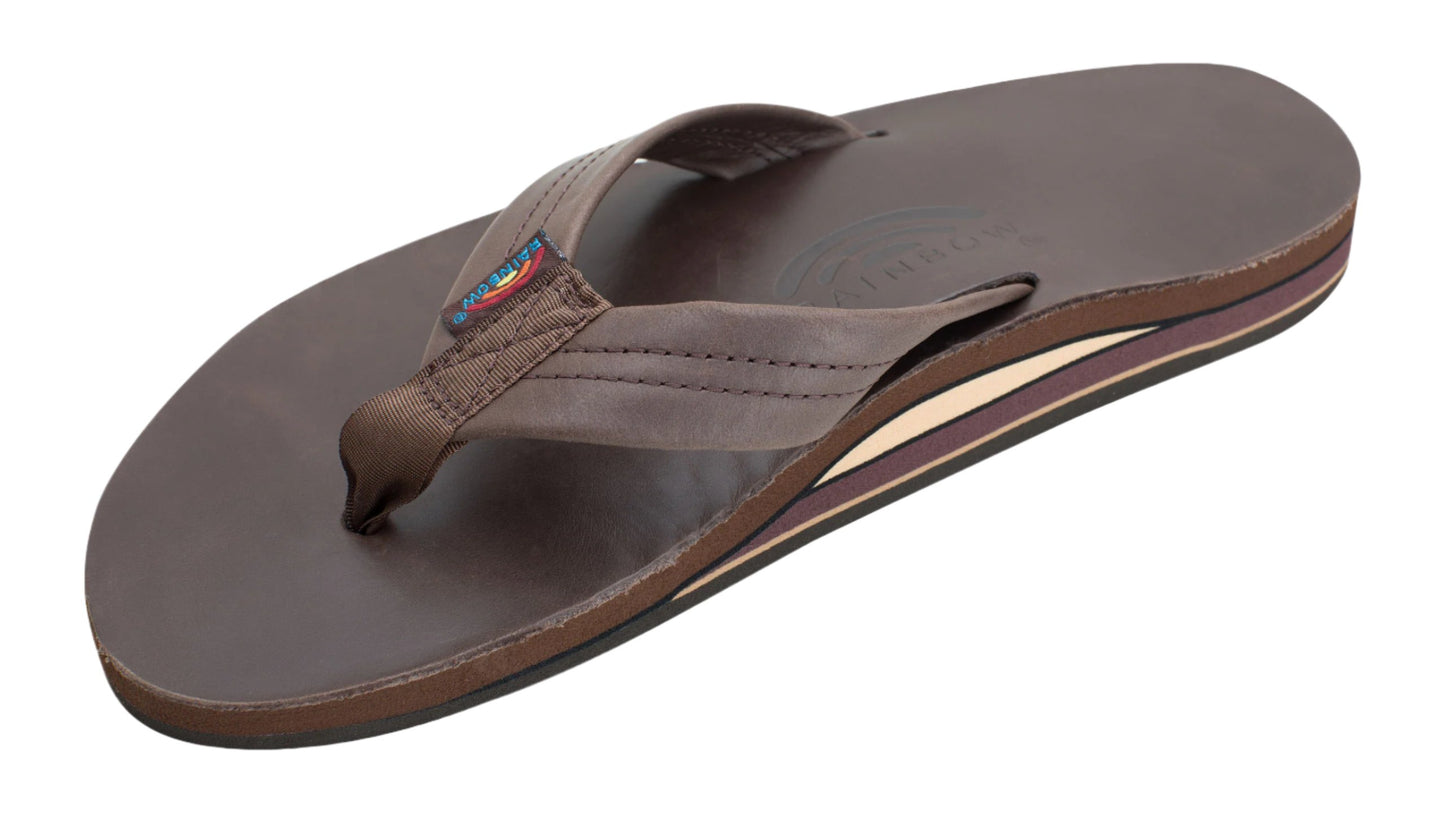 Rainbow Men's Double Layer Classic Leather Sandal
