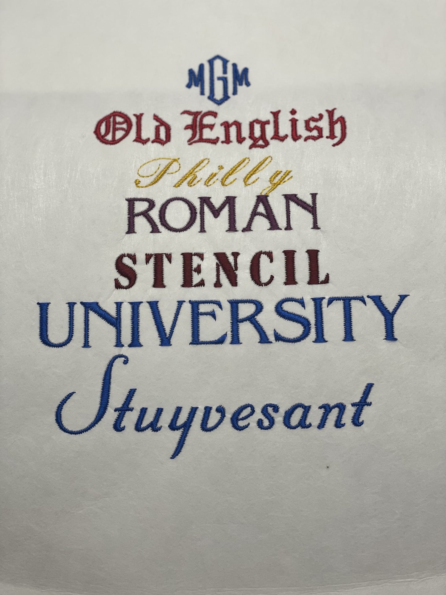 Custom Name Embroidery