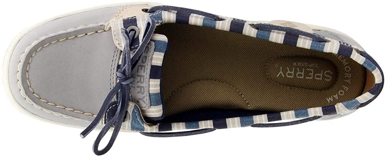 Sperry Women's Angelfish Stripe Boat Shoe Grey