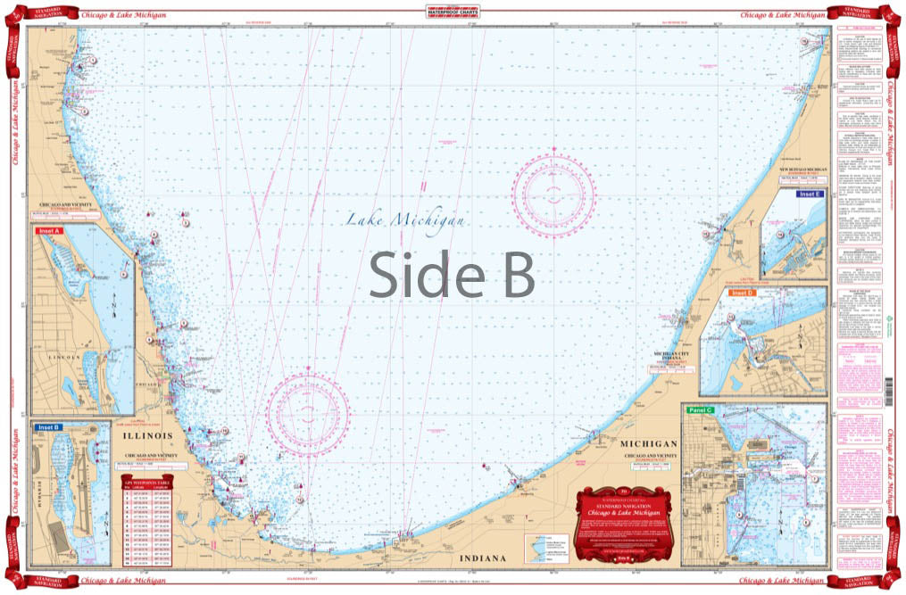 Waterproof Charts Chicago and Lake Michigan Navigation Chart 70