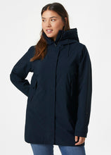 Load image into Gallery viewer, Helly Hansen Women&#39;s Victoria Mid Length Raincoat Navy